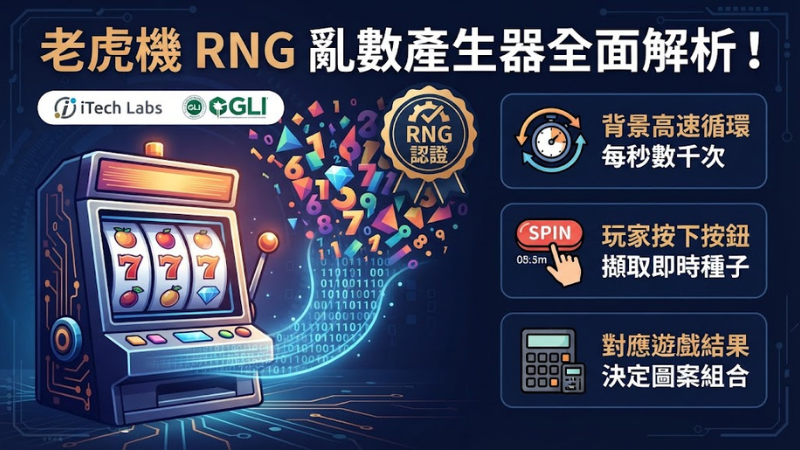 老虎機 RNG 亂數產生器全面解析!從運作原理到認證方式全公開!