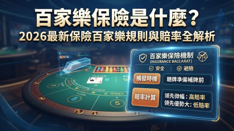 百家樂保險是什麼?2026最新保險百家樂規則與賠率全解析,帶你避開翻盤噩夢!