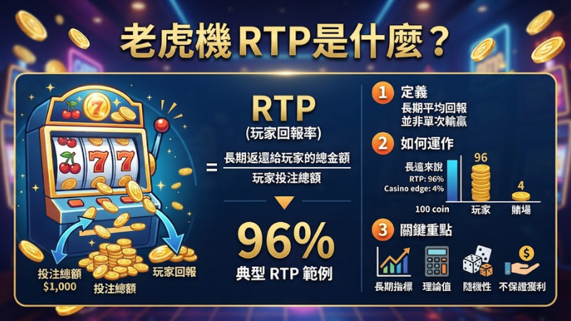 RTP是什麼?電子老虎機玩家回報率、RTP怎麼算與常見迷思一次看懂!
